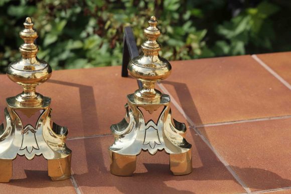 Красивые антикварные таганы - старинная подставка под дрова в камин. Франция. 19 век. 