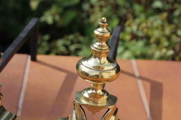 Красивые антикварные таганы - старинная подставка под дрова в камин. Франция. 19 век. 