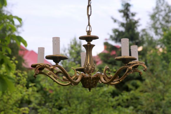 Большая бронзовая люстра