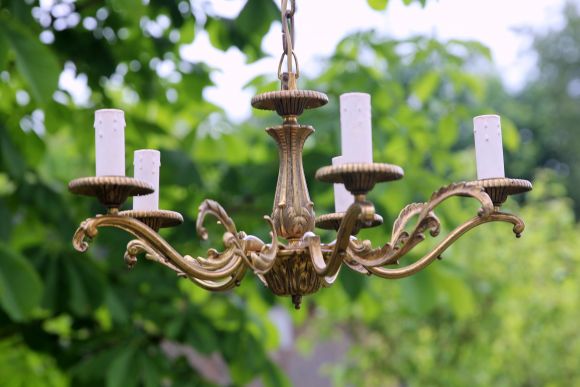 Большая бронзовая люстра
