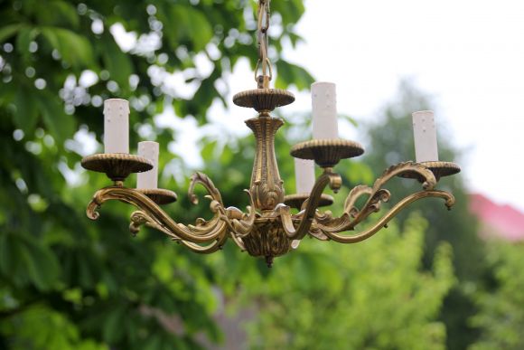 Большая бронзовая люстра