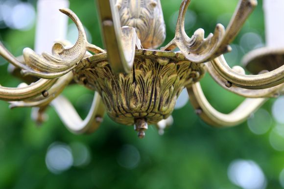 Большая бронзовая люстра