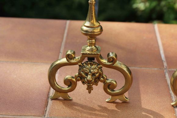 Изящные антикварные таганы - старинная подставка под дрова в камин. Франция. 19 век.