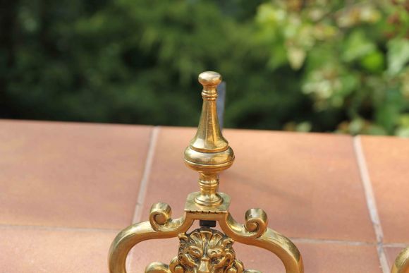 Изящные антикварные таганы - старинная подставка под дрова в камин. Франция. 19 век.