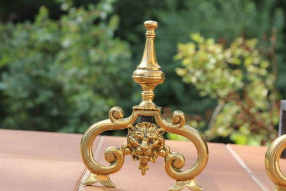 Изящные антикварные таганы - старинная подставка под дрова в камин. Франция. 19 век.