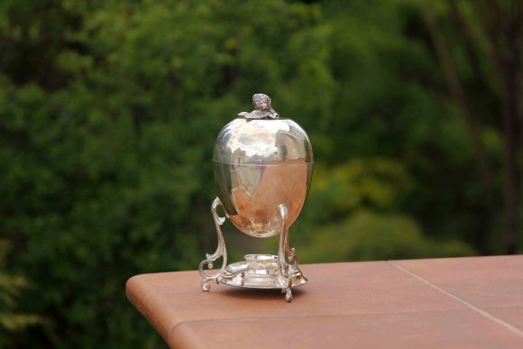 Коллекционная английская яйцеварка. Посеребрение