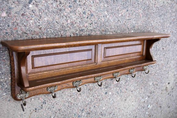 Лаконичная деревянная вешалка с 7 мью крючками