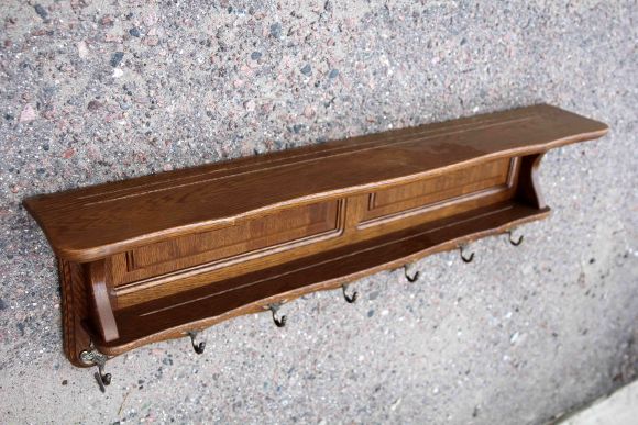 Лаконичная деревянная вешалка с 7 мью крючками