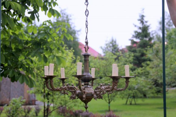 Бронзовая винтажная люстра