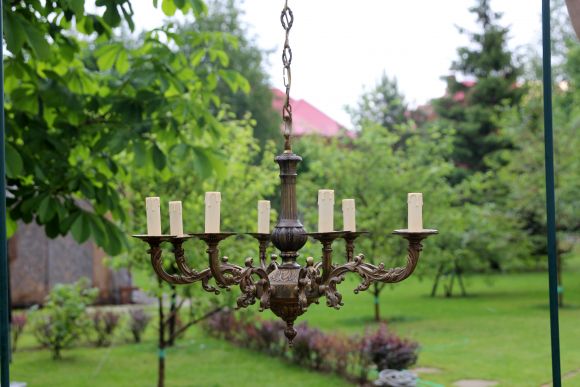 Бронзовая винтажная люстра