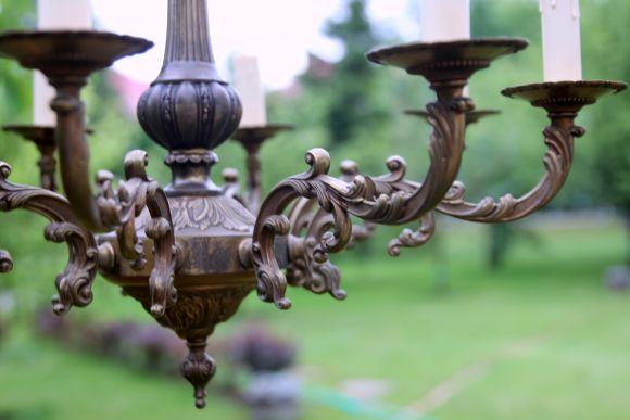 Бронзовая винтажная люстра