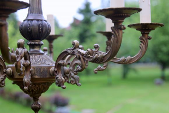 Бронзовая винтажная люстра