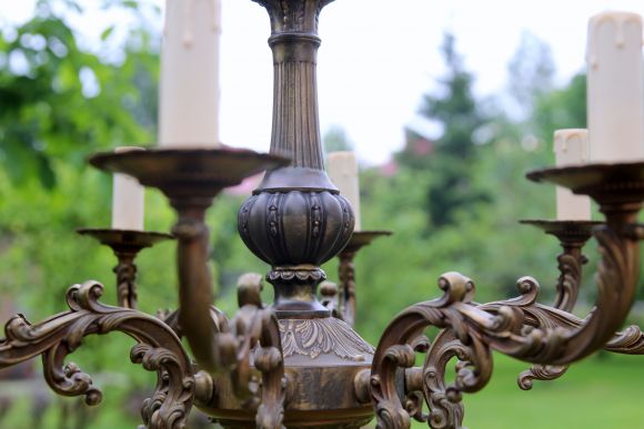 Бронзовая винтажная люстра