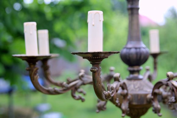 Бронзовая винтажная люстра