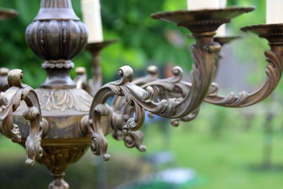 Бронзовая винтажная люстра