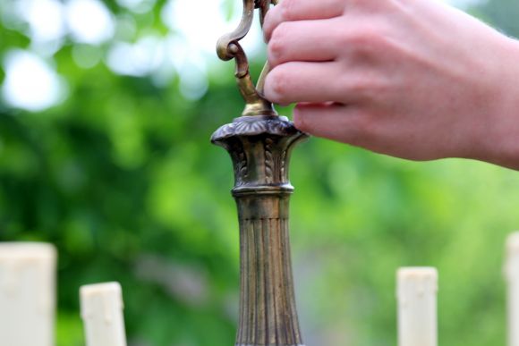 Бронзовая винтажная люстра