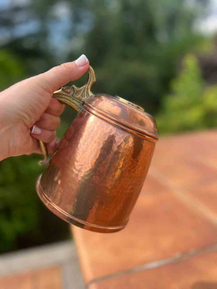 Антикварная медная пивная кружка