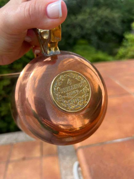 Антикварная медная пивная кружка