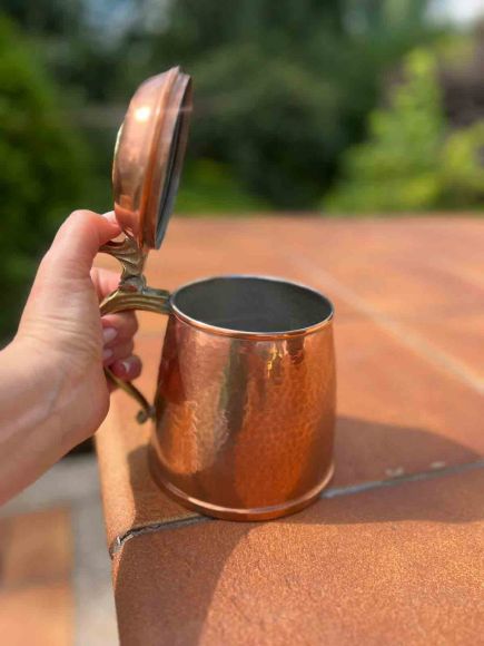 Антикварная медная пивная кружка