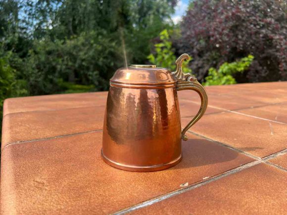 Антикварная медная пивная кружка