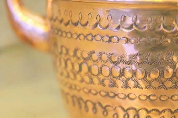 Винтажный огромный чайник. Медь. Чеканка. Ручная работа