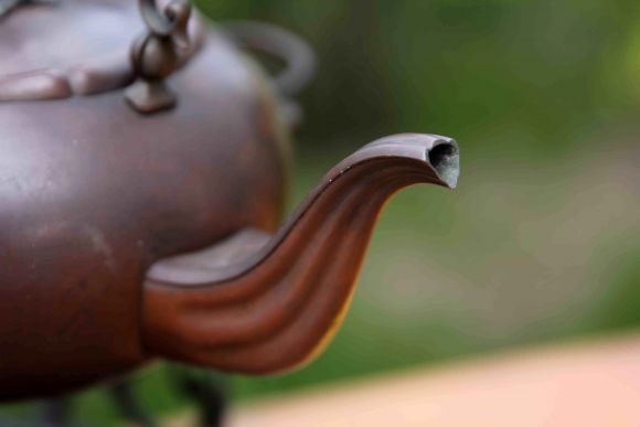 Медная старинная бульотка. Патина. Рабочее состояние