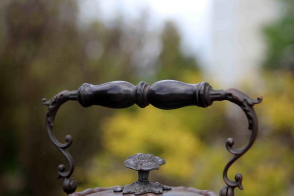 Медная старинная бульотка. Патина. Рабочее состояние