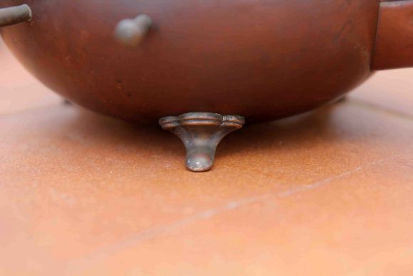 Медная старинная бульотка. Патина. Рабочее состояние