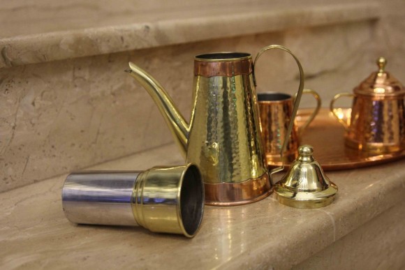 Кофейный набор из меди и латуни. Супер состояние. Овальный поднос. Бельгия