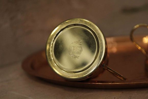 Кофейный набор из меди и латуни. Супер состояние. Овальный поднос. Бельгия