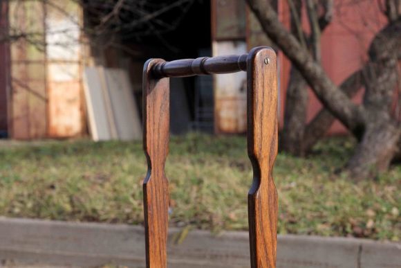 Винтажный дубовый ящичек для рукоделия 