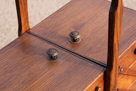 Винтажный дубовый ящичек для рукоделия 