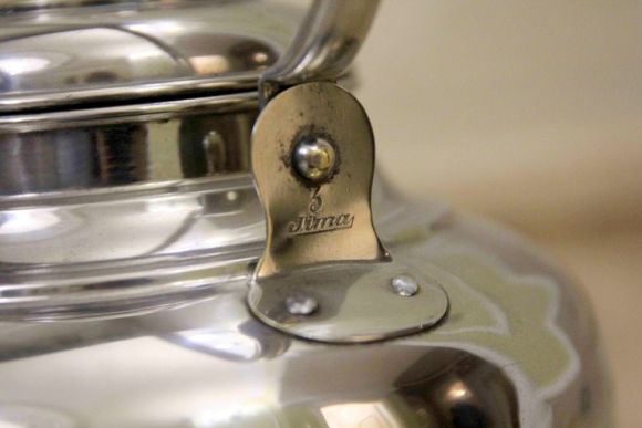 Старинный огромный чайник - серебрение. Идеальное состояние. JIMA