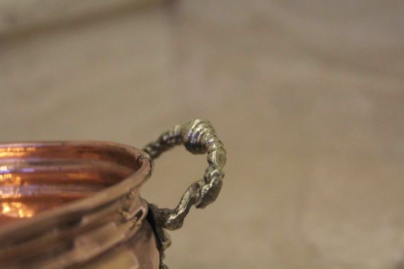 Роскошное кашпо из меди. Европа. Начало 20 века