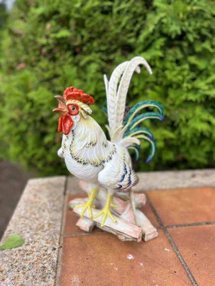 Статуэтка из фарфора Meissen "Петух". Европа. Начало 20 века