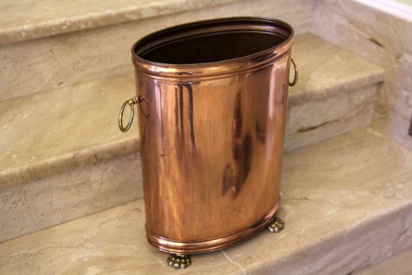 Медная подставка для зонтов, мехов, каминных принадлежностей