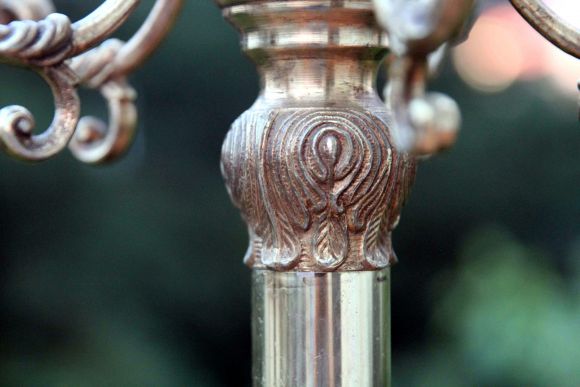 Шикарная богатая напольная вешалка из латуни