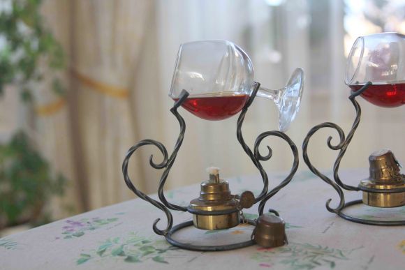 Антикварный коньячный набор с горелкой. начало 20 в.