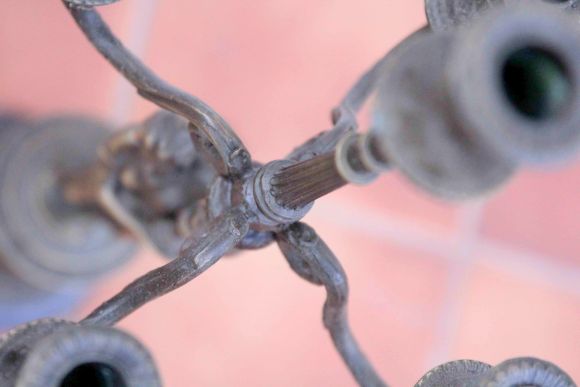 Огромные парные канделябры из бронзы.