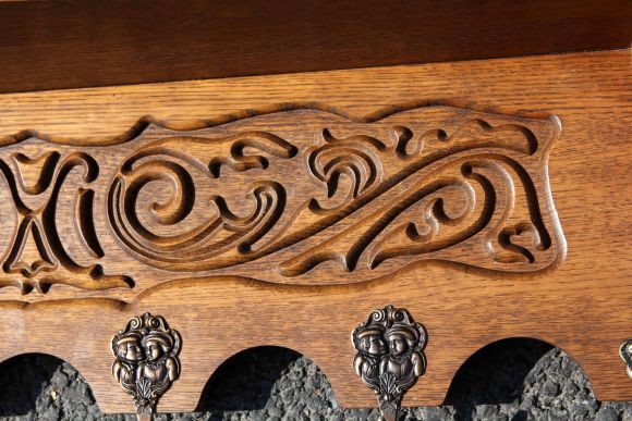 Антикварная вешалка 6 крючков