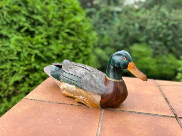 Антикварная деревянная уточка. Европа. Начало 20 века