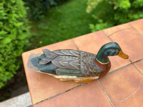 Антикварная деревянная уточка. Европа. Начало 20 века