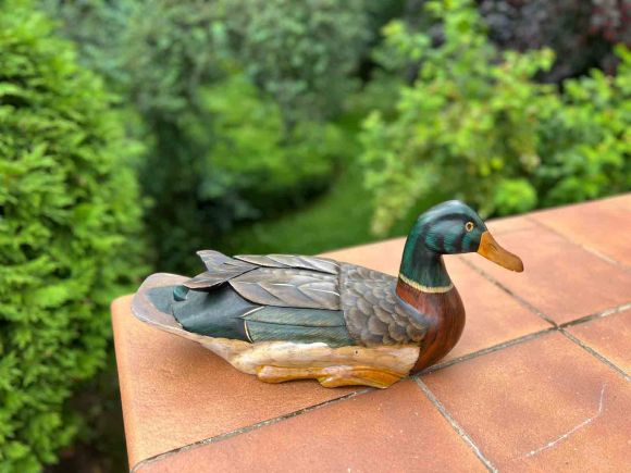 Антикварная деревянная уточка. Европа. Начало 20 века