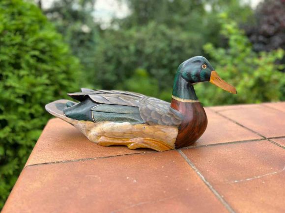 Антикварная деревянная уточка. Европа. Начало 20 века