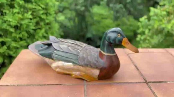 Антикварная деревянная уточка. Европа. Начало 20 века