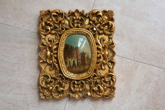 Завораживающая атикварная  рельефная картина .Европа. Начало 20 века