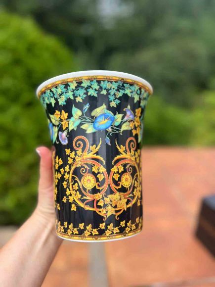 VERSACE  винтажная ваза Gold Ivy