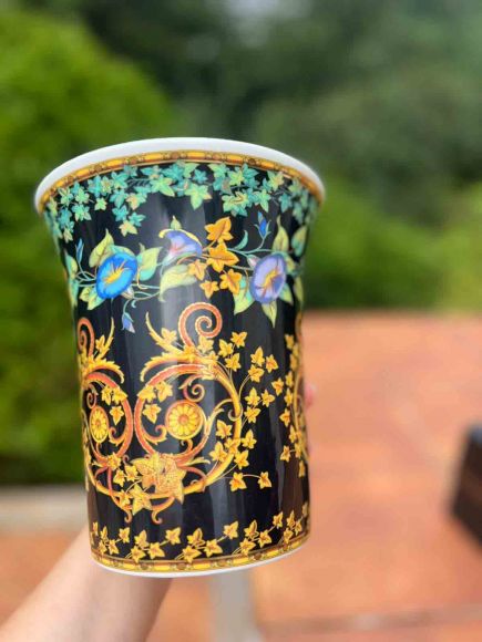 VERSACE  винтажная ваза Gold Ivy