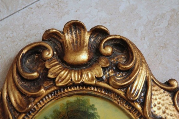 Антикварная пейзажная живопись на дереве. Европа. Начало 20 века