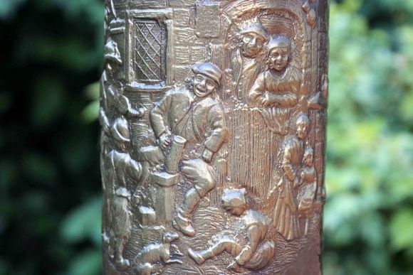 Голландская зонтница из меди и латуни. Натуральная патина